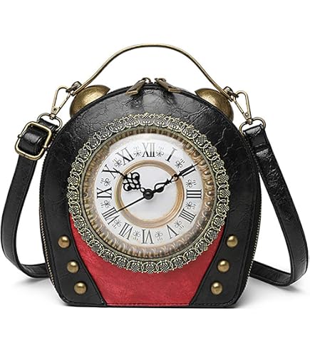 Lyuxhetaokdiq Women PVC Clock Shaped Handbag Crossbody Shoulder