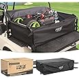 10L0L 4-Passenger Golf Cart Storage Bag, 800D PVC Dustproof Rear Bench Bag for Yamaha, EZGO, Club Car, No Drilling Required, Grocery Organizer with Secure Buckles