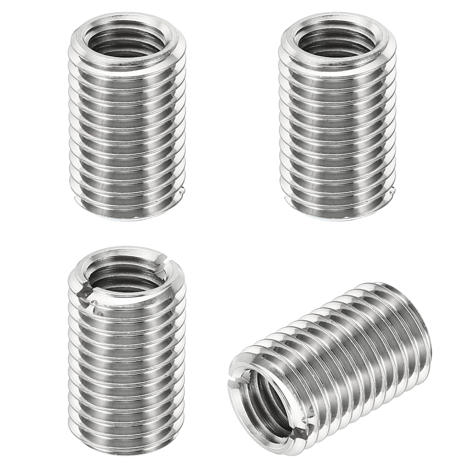 PATIKIL Thread Adapters Sleeve Reducing Nut, 4 Pcs M16x2 Male to M12x1.75 Female Repairing Insert Nut Screw Reducer Stainless Steel Fastener 25mm — image 1