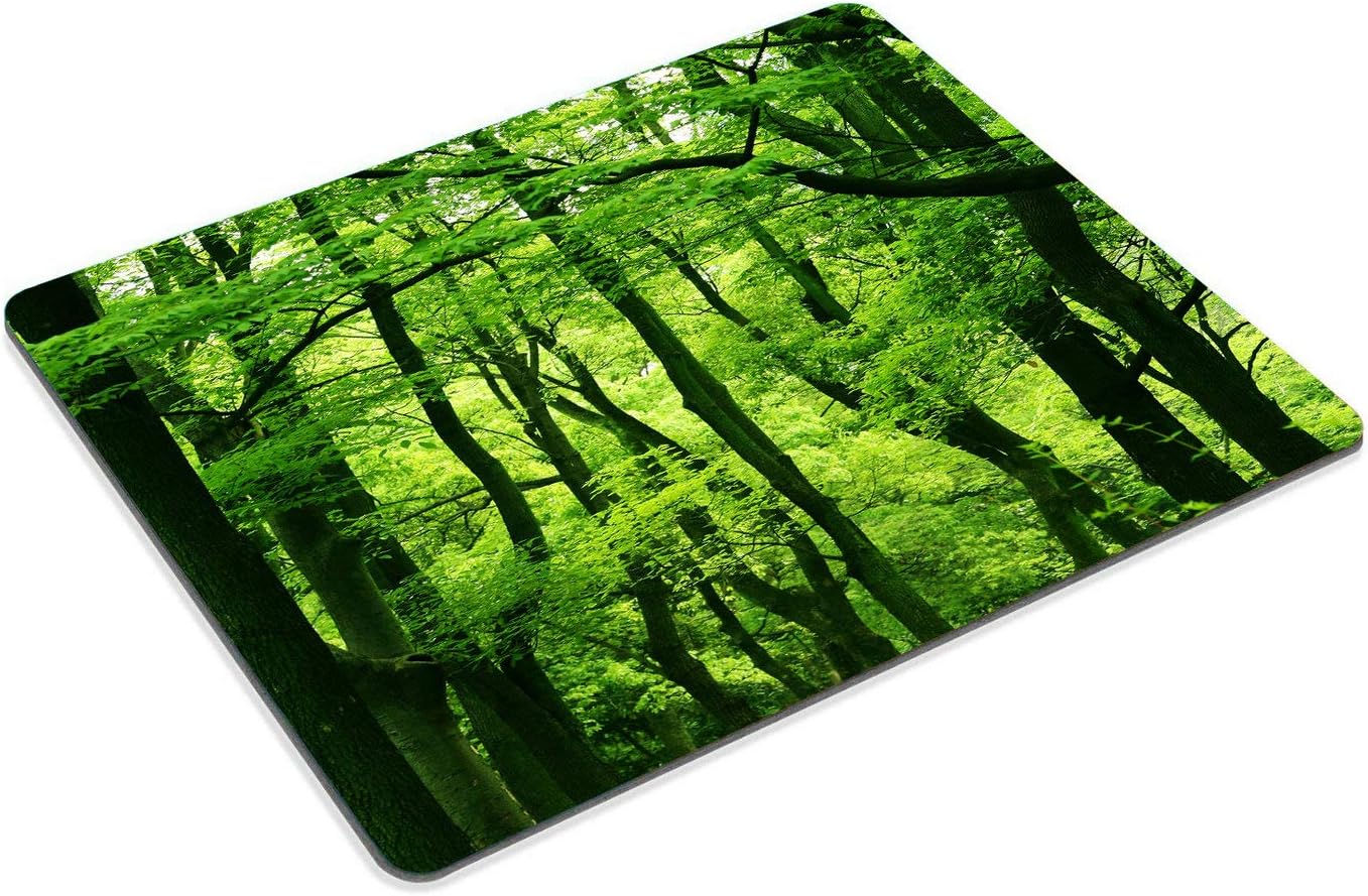 Wasach Green Mouse Pad,Tropical Rainforest Trees Mouse Pad,Beautiful Fresh Green Personality Gaming Mouse Pad - Image 5