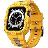 GELISHI Bands Compatible for Apple Watch Band 46mm 45mm 44mm 42mm, Men Sport Rugged Band with Protective Case for Watch Series 11 10 9 8 7/ SE 3/2/1/ Series 6 5 4 3