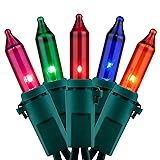 YULETIME Multicolor Christmas Lights, 66 Feet 200