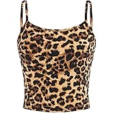 Floerns Girl's Spaghetti Strap Lace Trim Bow Front Lettuce Trim Cami Top