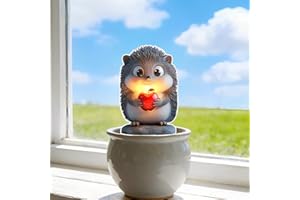 Hedgehog Acrylic Potted Plant Stake, Decorative Ornament for Indoor/Outdoor Flower Pots, Ideal Gift for Yard & Lawn Landscape