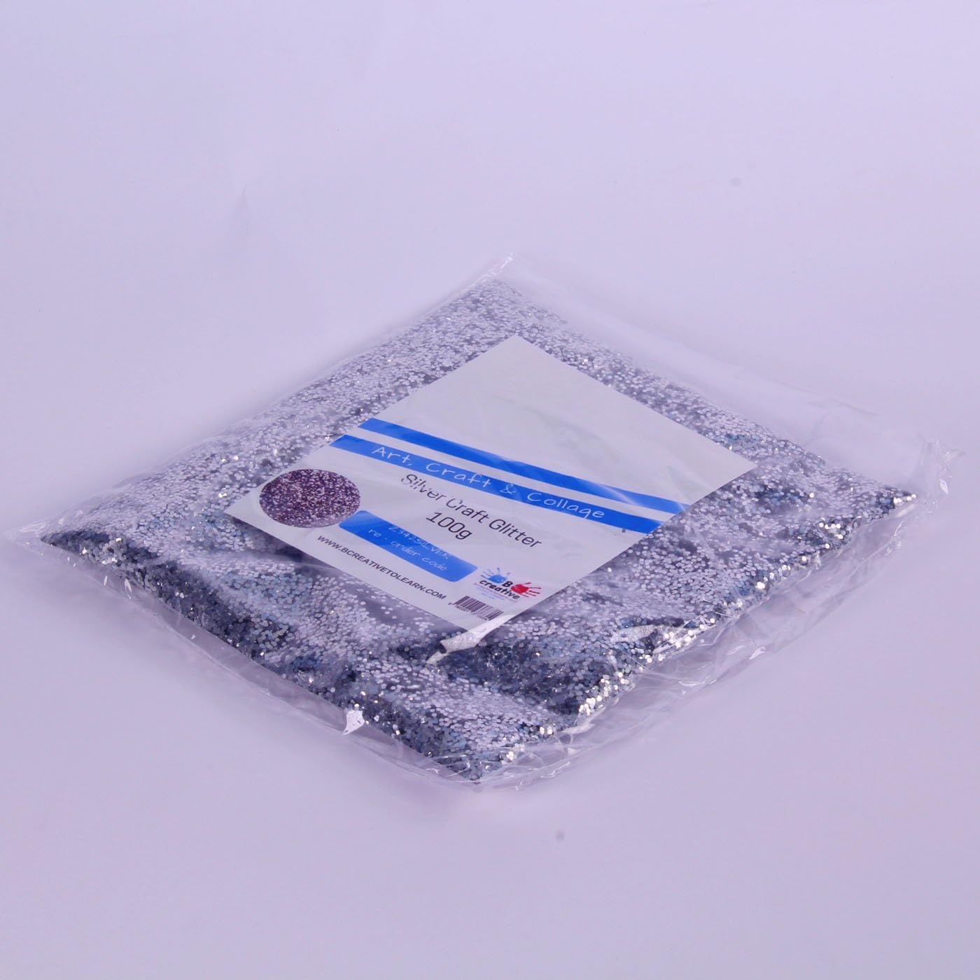 Silver Craft Glitter 100g Bag - Image 3