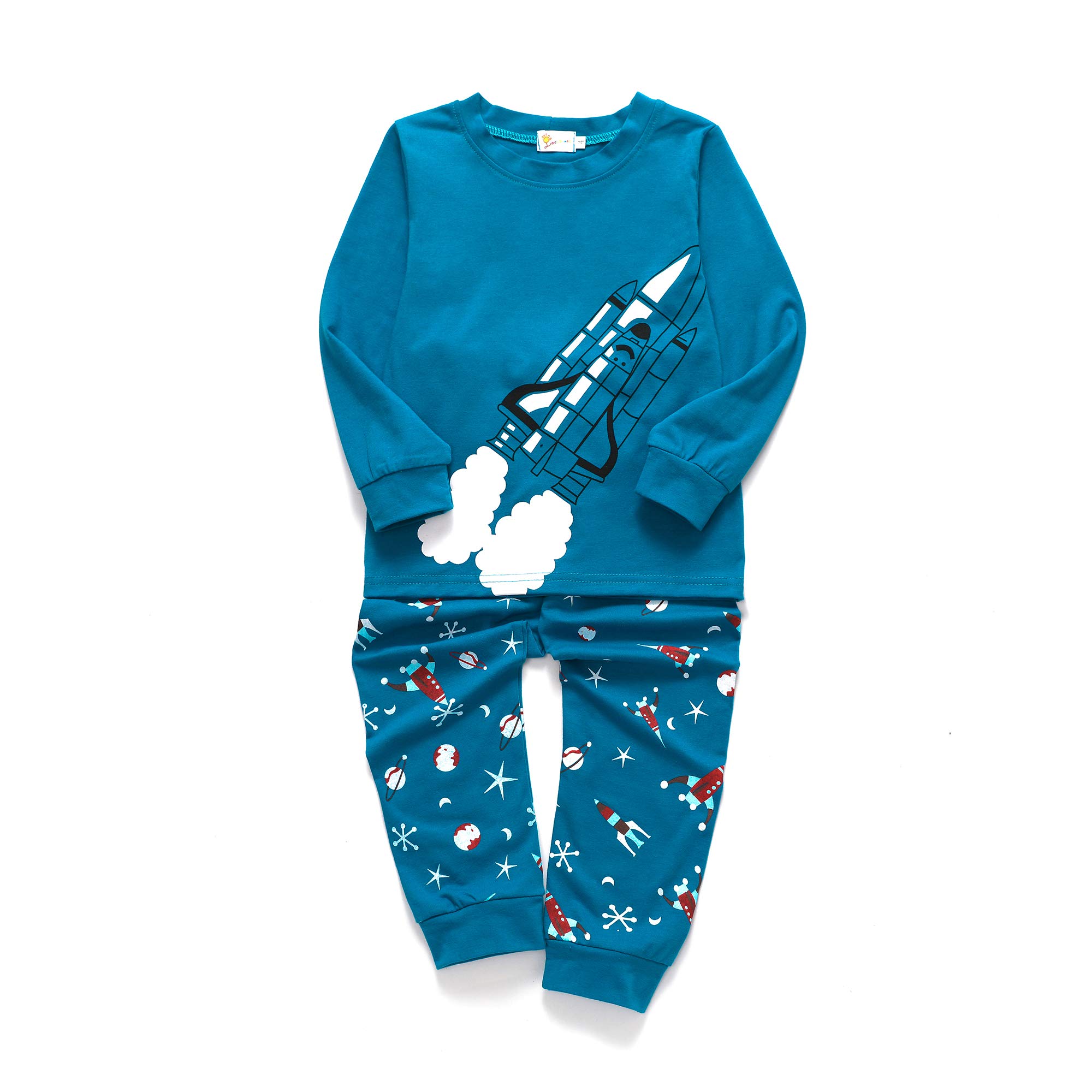 Tarkis Boys Novely Pyjamas Set Cartoon Dinosaur Nightwear Sleepwear Long Sleeve Pjs Outfit Ages 2 to 7 Years