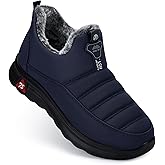 SHIBEVER Winter Boots for Women: Warm Fur Lined Slip on Ankle Snow Boots Comfortable Waterproof Anti-slip Outdoor Shoes