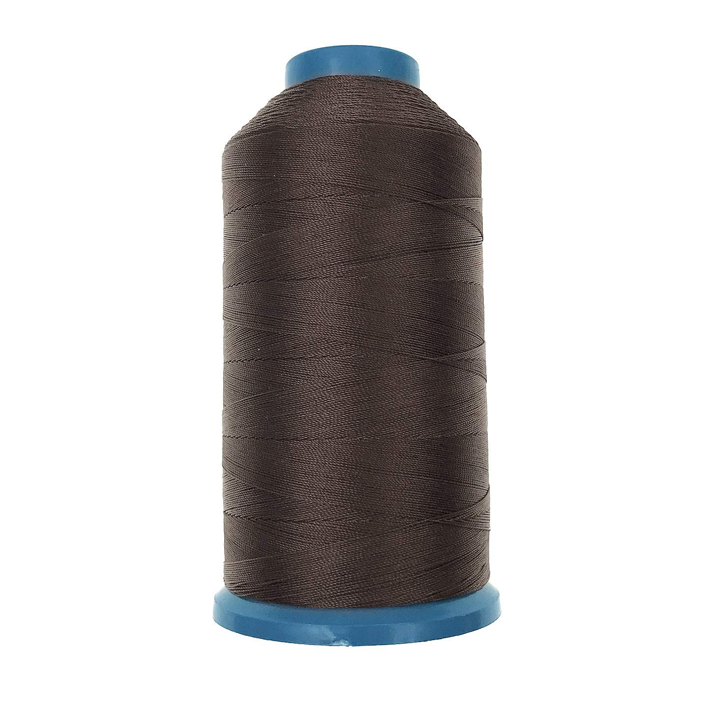 JZK 1500 Yard T70 69# Brown Strong Durable Bonded Nylon Sewing Thread for Upholstery Leather Jeans Canvas Carpet Curtain Beading for Industrial Machine, overlock, Hand Sewing
