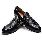JITAI Men's Lindford Moc Toe Bit Slip-on Penny Loafer Party Shoes