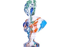 XMGZQ 11.8" Greek Statue of David,Classic Roman Bust for Apollo,Large Greek Mythology Sculpture for Home Decor,Vintage Head A