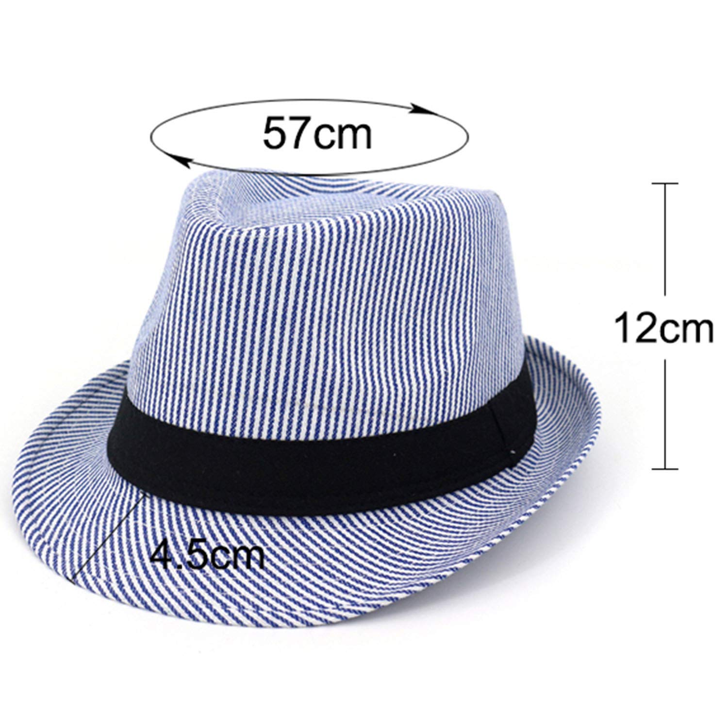 Fedora Hats for Men Striped Summer 