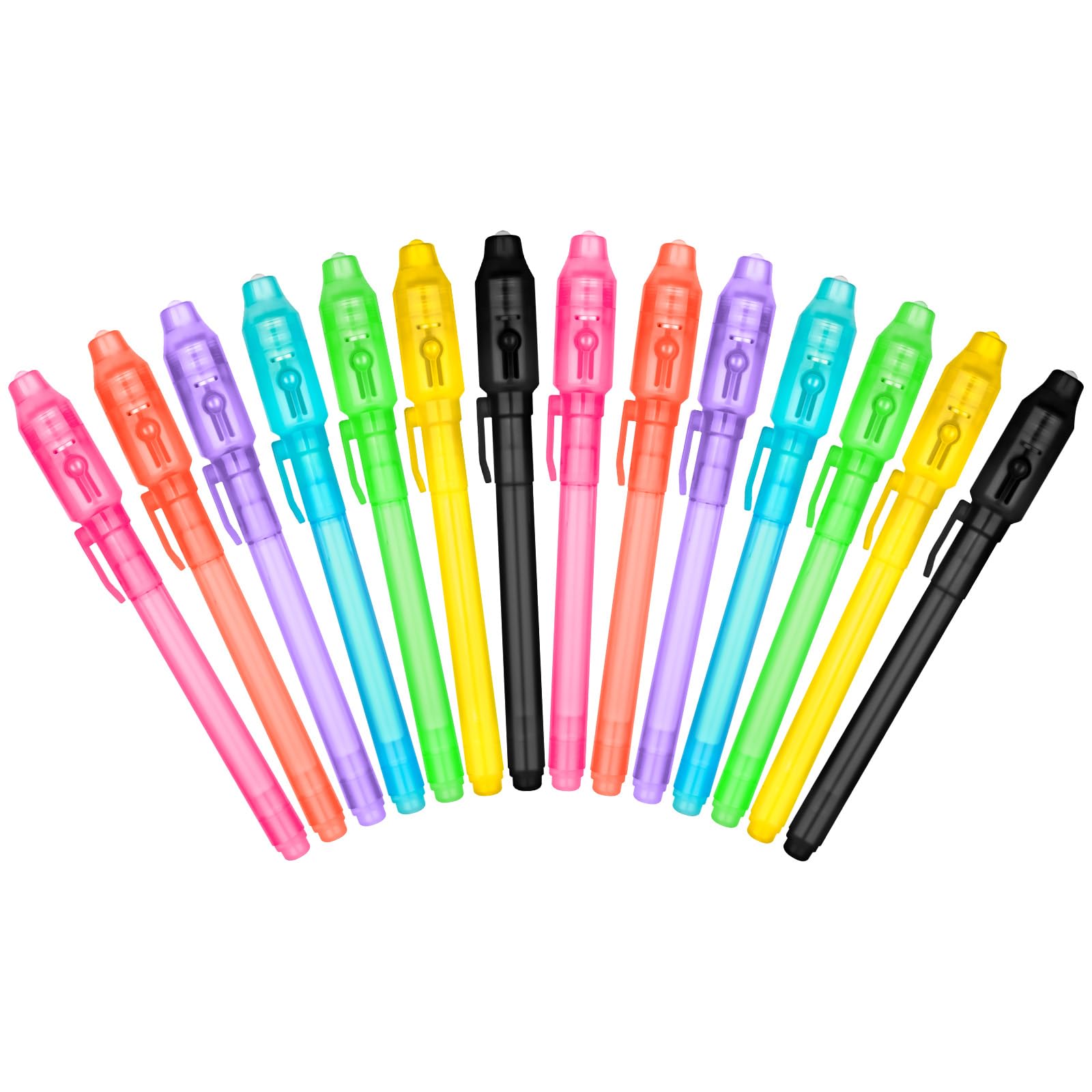 OFFCUP Invisible Ink Pen, 14pcs Spy Pen with UV Light, Magic Marker Pens with UV Light for Kids, Spy Pens Invisible Ink for Writing Secret Message Party Bag Fillers for Kids — image 1