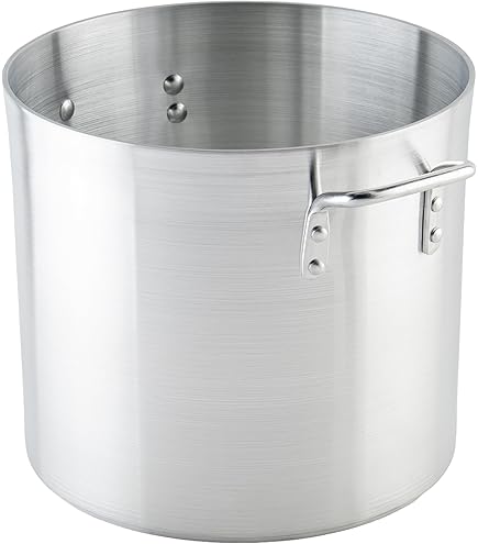 Winco TGSP-20 Tri-Ply 20 Quart Stainless Steel Stock Pot With Lid - Commercial Grade, Induction Compatible