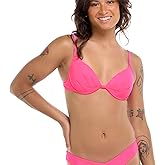 Body Glove Women's Standard Smoothies Greta Solid Molded Cup Underwire Push Up Bikini Top Swimsuit