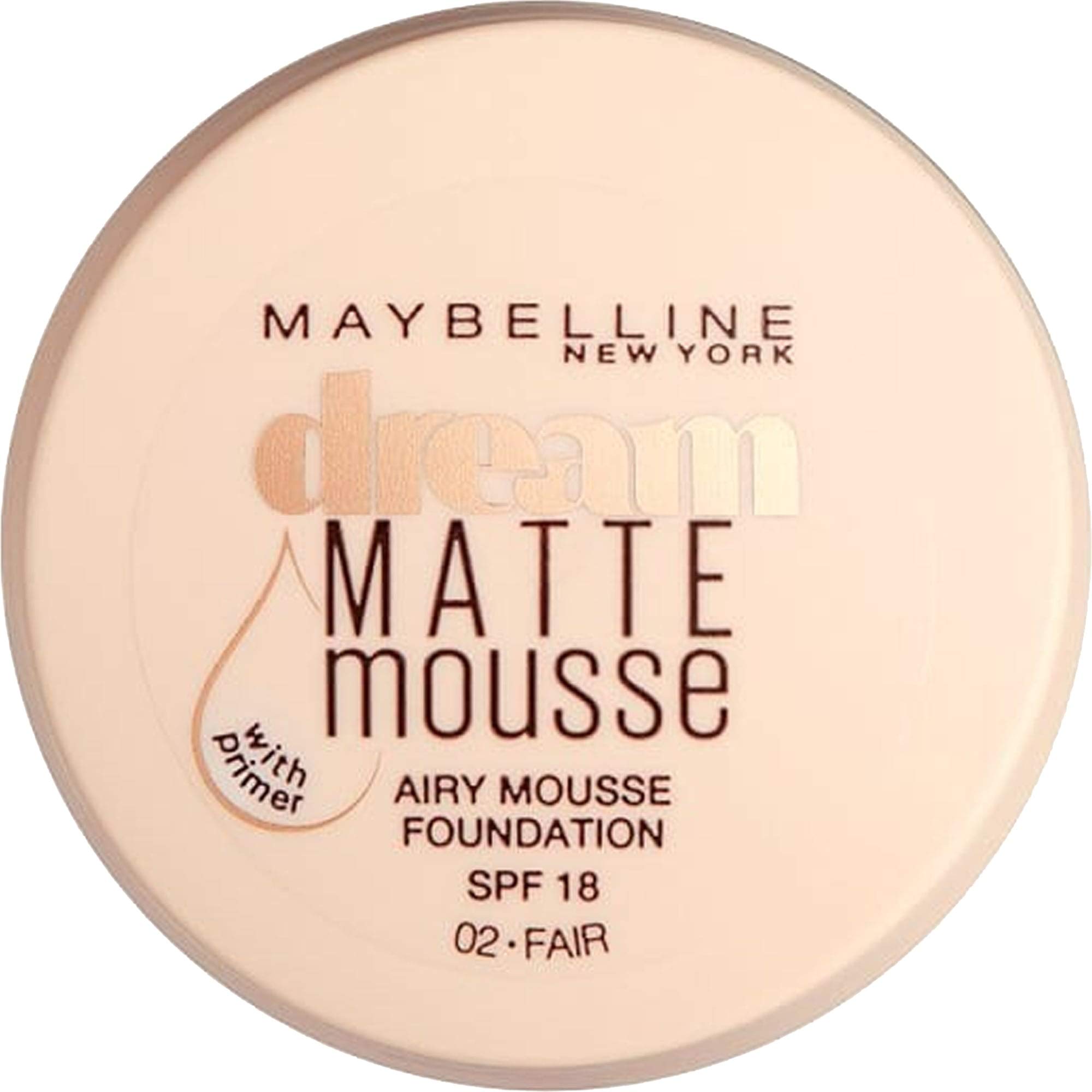 Maybelline Dream Matte Mousse Foundation, Number 002, Fair