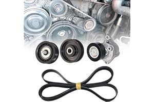 PRIPRILOD Serpentine Drive Belt Tensioner Idler Pulley Serpentine Belt kit Fit For Mercedes-Benz ML350 GL450 G550 SLK300 C280 C230 C300 C350 GLK350 E350 CL550 S550 2006-2011# 2722021419 2722000270 2722021019