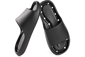 GETOEU Shower Shoes for Women and Men Massage Slide Sandals Soft Cushioned Anti-Slip Pool Slides Comfort Quick Drying with Drain Holes Bathroom Slippers