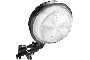 Dimgogo 150W LED Barn Light, 20000LM 6500K Yard Light Dusk to Dawn Outdoor Lighting with Photocell, Adjustable Angle Daylight, IP66 Waterproof Street Area Lights for Security Garage Farmhouse