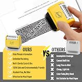 Miseyo Identity Theft Protection Roller Stamp Set Yellow 6 Refills Included view 7