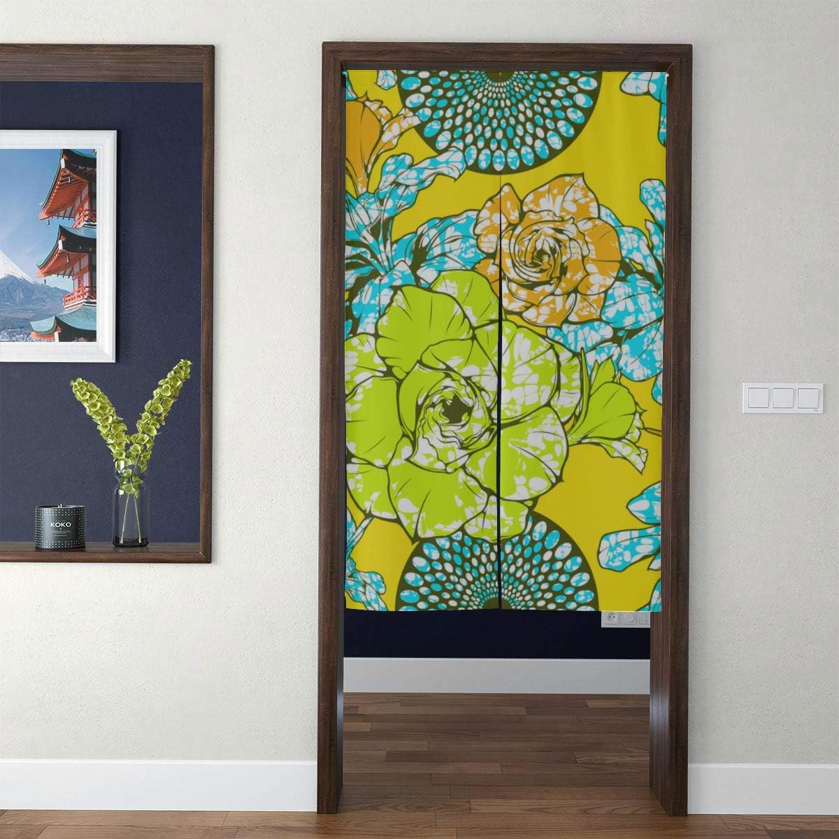 Door Curtain Japanese Noren Curtain Textile Fashion African Fabric