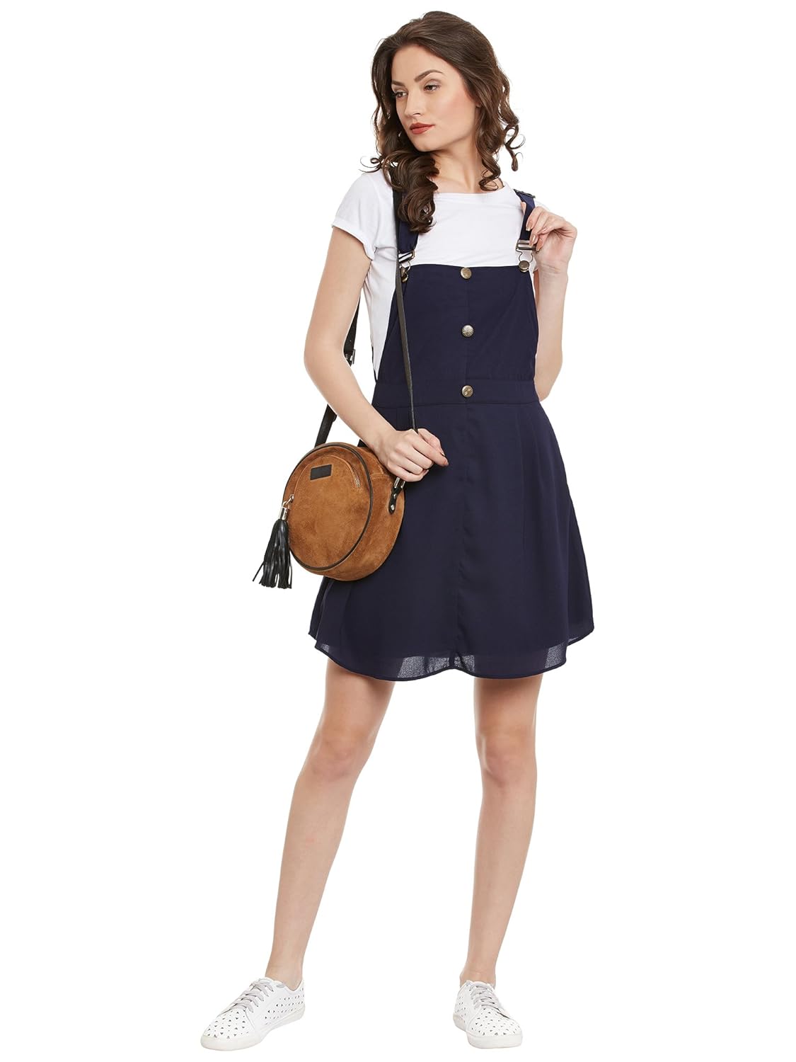 bohobi women's dark blue dungaree