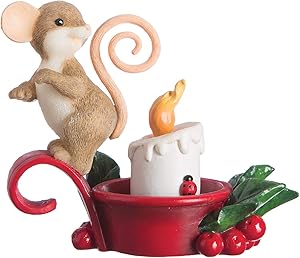 Roman - Charming Tails Collection, Lighted Mouse Figure, 4.5
