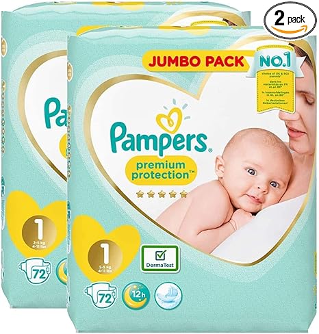 pampers premium protection size 1 jumbo pack