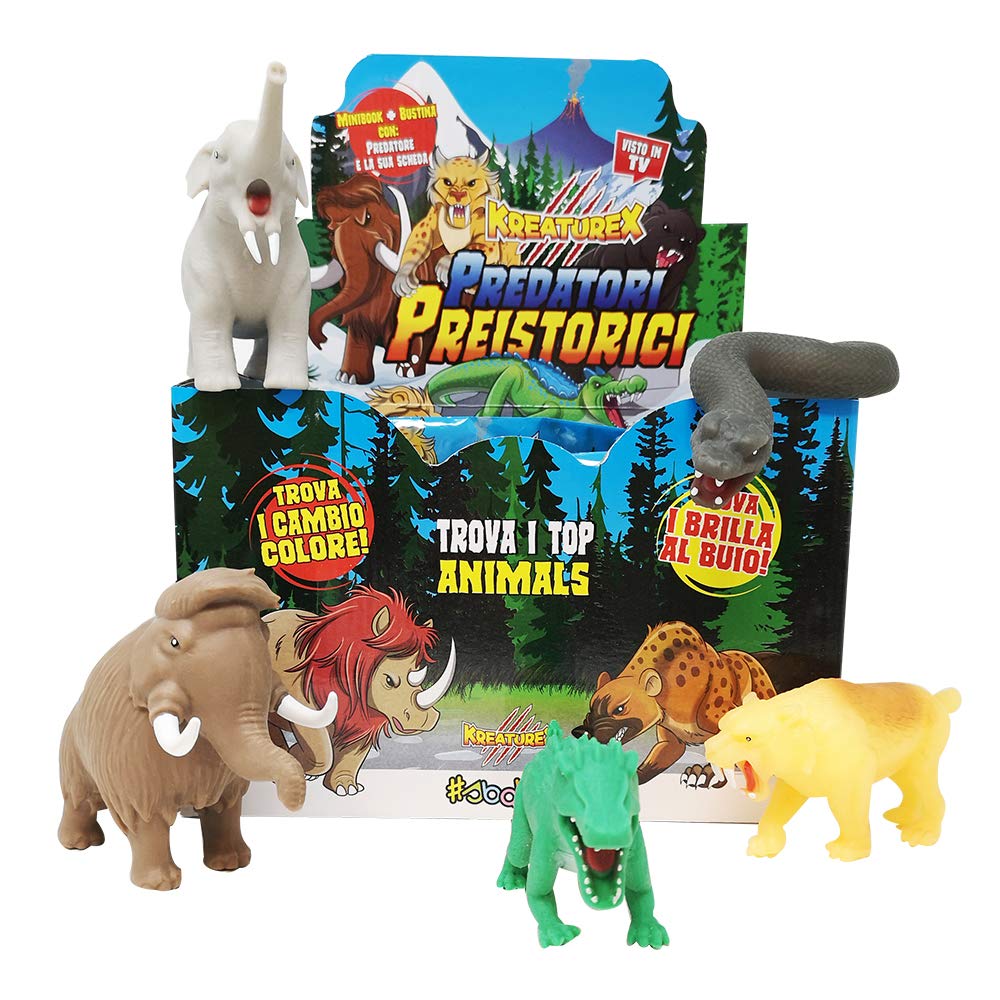 #sbabam, Prehistoric Predators Dinosaurs, Newsstand Games for Children, Animal Game for Children like Lion and Wolf, Pack of 4, Gift Ideas for Children, from 3 Years Old