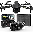 Toladrone TD12Pro Foldable Drone with Camera 4K HD for Adults, Brushless Motor RC Drone with 90° Adjustable Lens, Level 3 Wind Resistance, Optical Flow Positioning, Beginner-Friendly Features