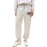 Tommy Jeans Womens Regular Logo Jogger Sweatpants with Drawstring Ties