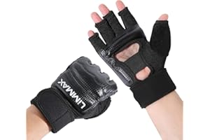 LiMMAX Kickboxing Sparring Gloves TKD Gloves for Men Women Half Finger Boxing Gloves Fighting Gloves Boxing Gloves for Punching Bag Training Gloves for Men Women Black