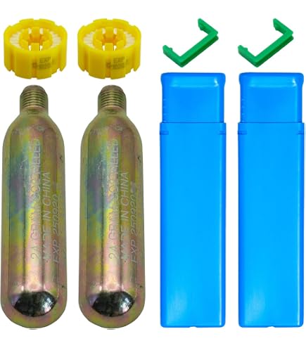 Cartouche de CO2 de qualité supérieure pour gilets de sauvetage gonflables - Version manuelle - Kit de recharge de CO2 pour réservoir d'air PFD - Taille de recharge de CO2 A/M/24 g