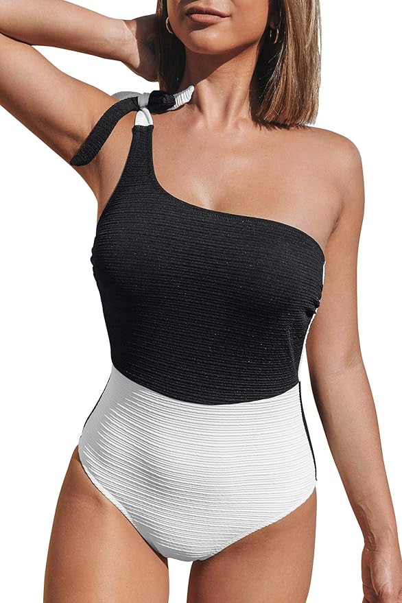 cupshe one shoulder one piece