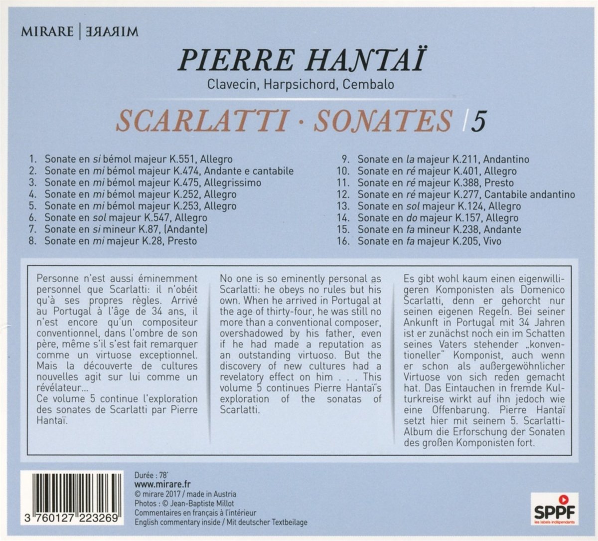 Pierre Hanta Domenico Scarlatt Scarlatti Harpsichord Sonatas