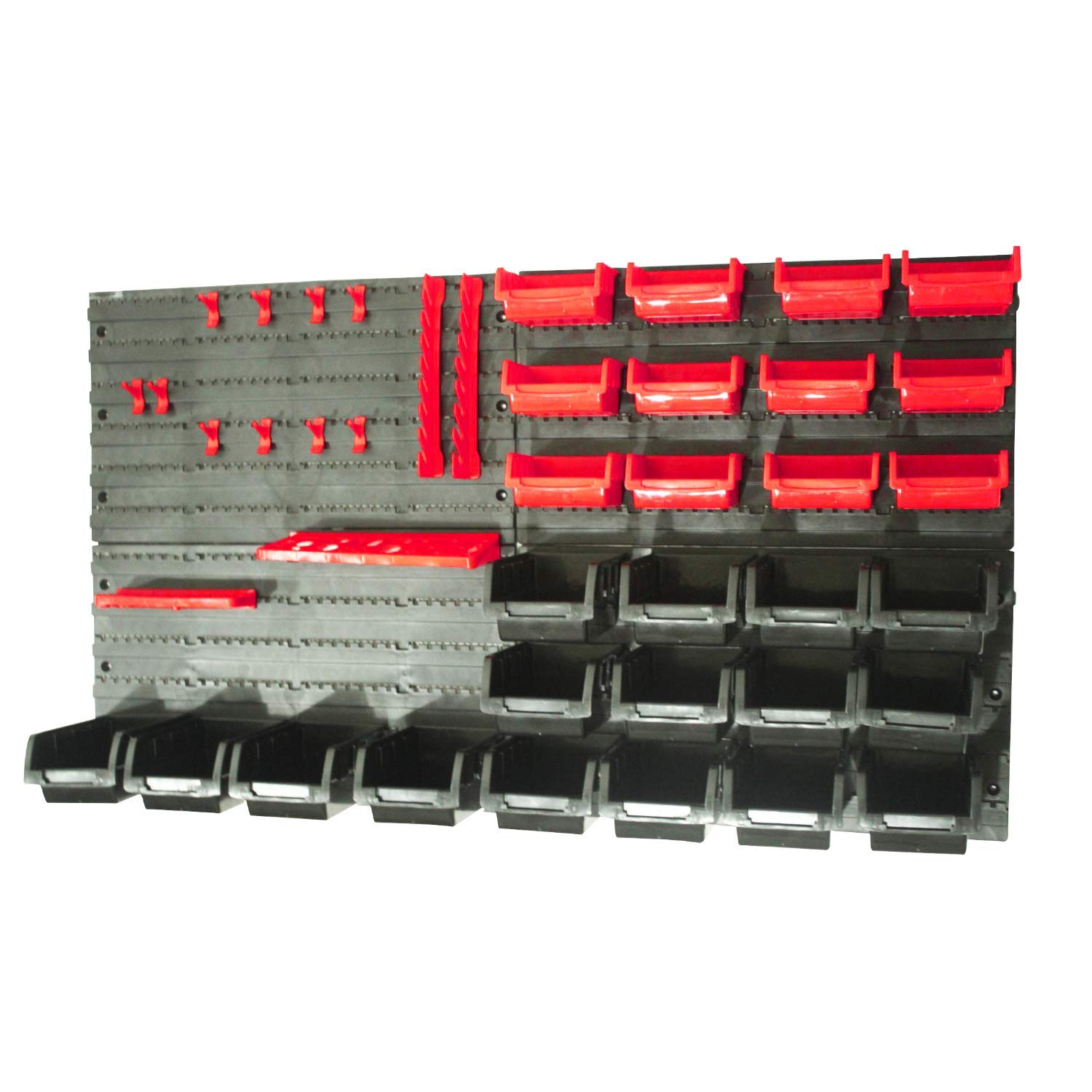 KCT 46 Pcs Wall Mount Tool Rack Organiser Garage DIY Bin Storage Panel
