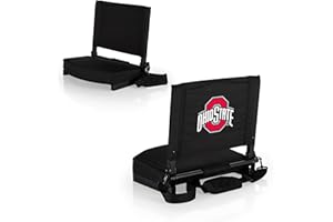 Picnic TIME NCAA Georgia Bulldogs Gridiron Stadium Seat, Lightweight, Portable Folding Chair for Bleachers and Benches, (Black)