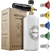 MEKOH Foam Cannon for Pressure Washer, 4000psi Car Wash Foam Gun, 1 Liter Foam Sprayer, Pressure Washer Soap Attachment with 
