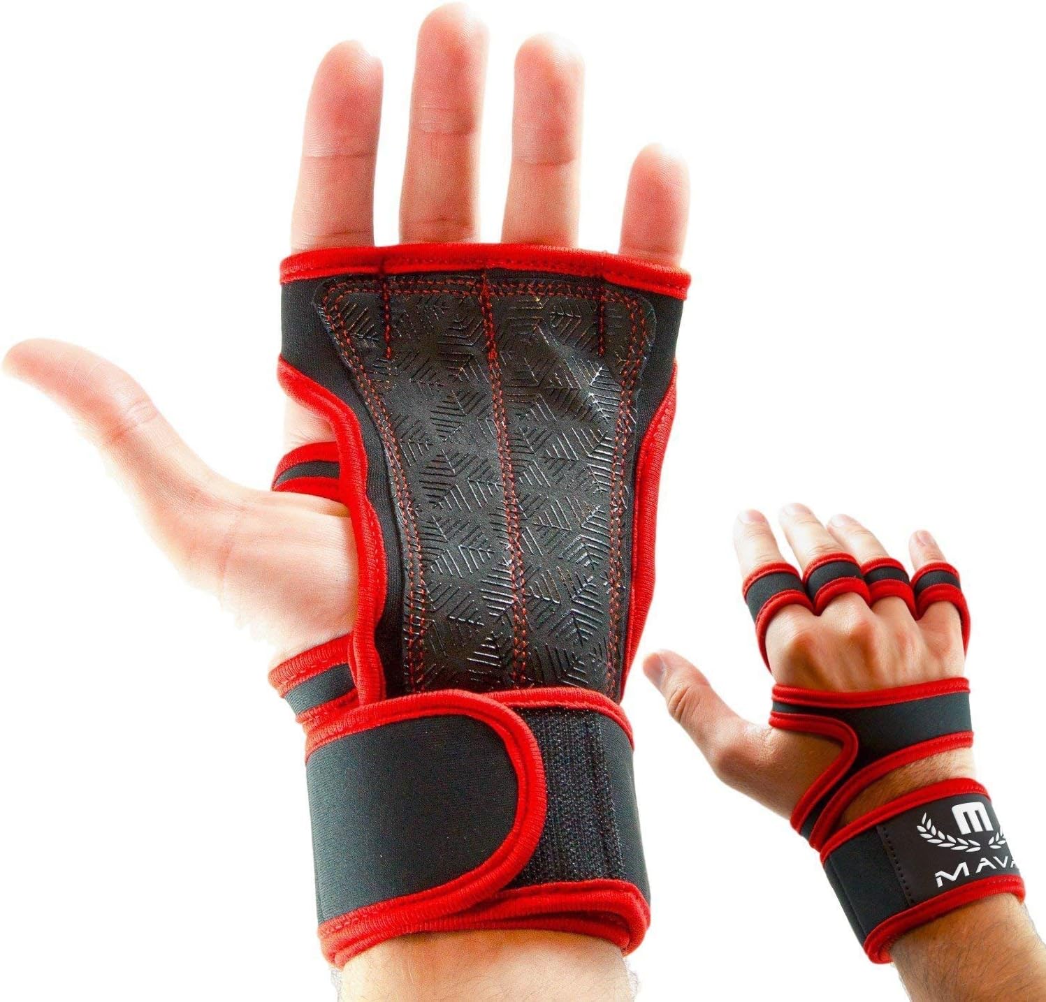 Mava Sports Cross Training Gloves with Wrist Support for Fitness, WOD, Weightlifting, Gym Workout & Powerlifting - Silicone Padding, no Calluses - Men & Women, Strong Grip : Sports & Outdoors