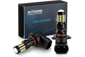 AUTOGINE 2800 Lumens Extremely Bright 9006 HB4 9006XS 9006LL LED Fog Light Bulbs for DRL or Fog Lights, DOT Approved, 6000K Xenon White (Pack of 2)