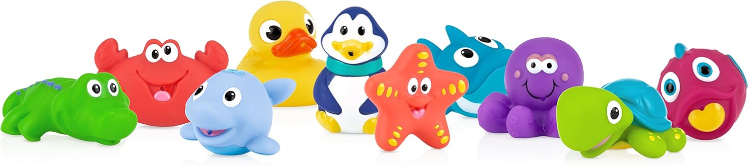 nuby quacky races bath toy