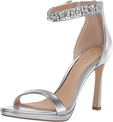 silver jewelled sandals
