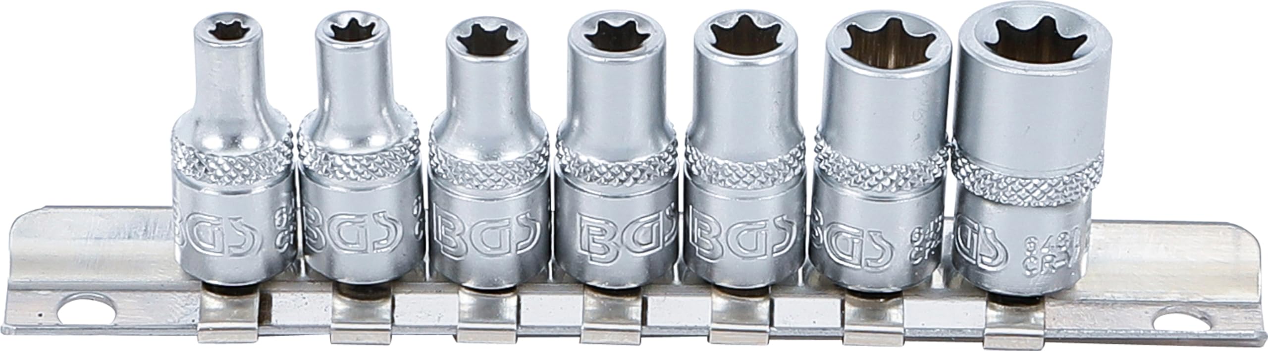 BGS 6402 | Socket Set, E-Type | 6.3 mm (1/4") Drive | E4 - E11 | 7 pcs.