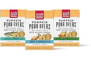 The Honest Kitchen Pumpkin POUR OVERS Wet Toppers for Dogs (3 Pack), 5.5 oz - Variety