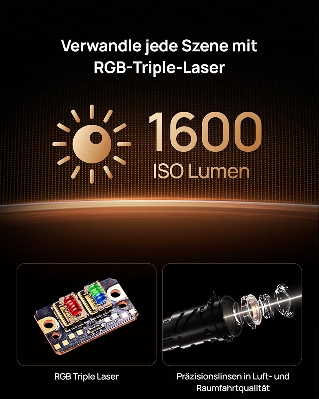 Elfin Flip 4K Beamer Heimkino, Laser Projektor Outdoor Tageslicht