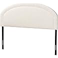 Baxton Studio Fiana Headboard, Queen, White/Dark Brown