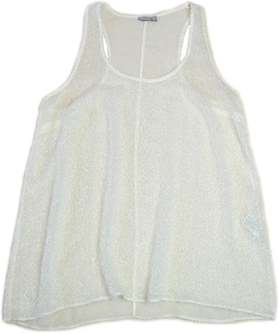 ASOS Womens Feather Texture Top Ivory Glitter Top Blouse Vest Ladies Size 8-16