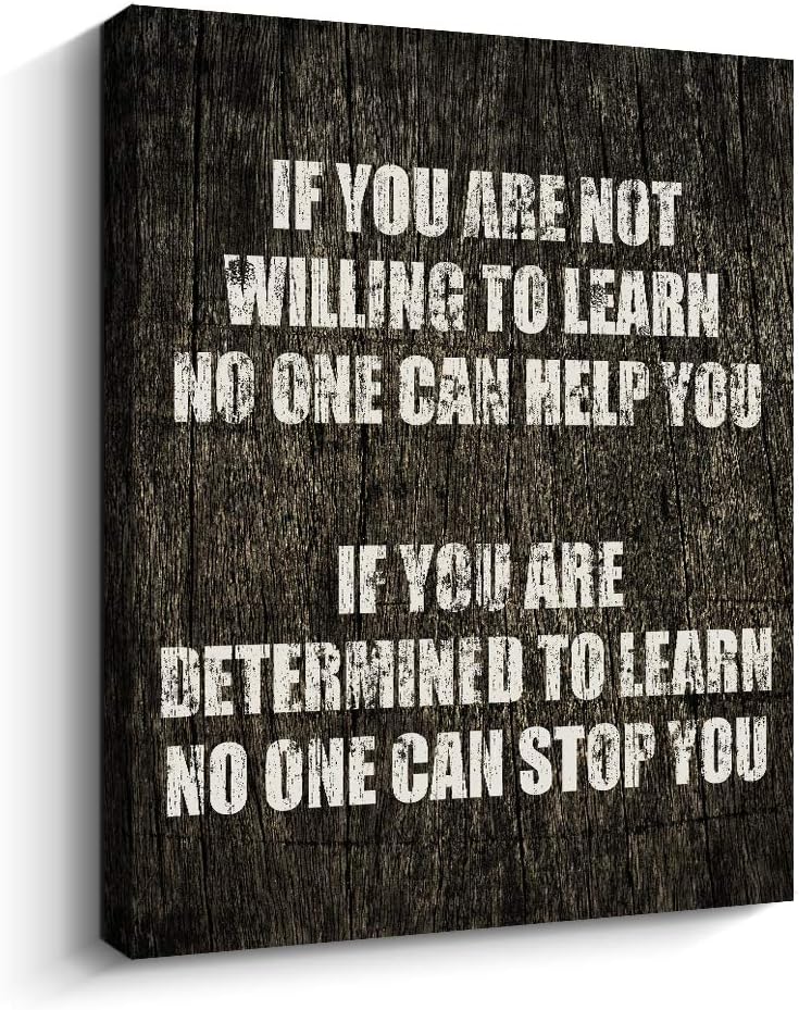 Pigort Motivational Quotes Wall Decor, If You Are Inspirational Motto Canvas Print Office Home Wall Art, A