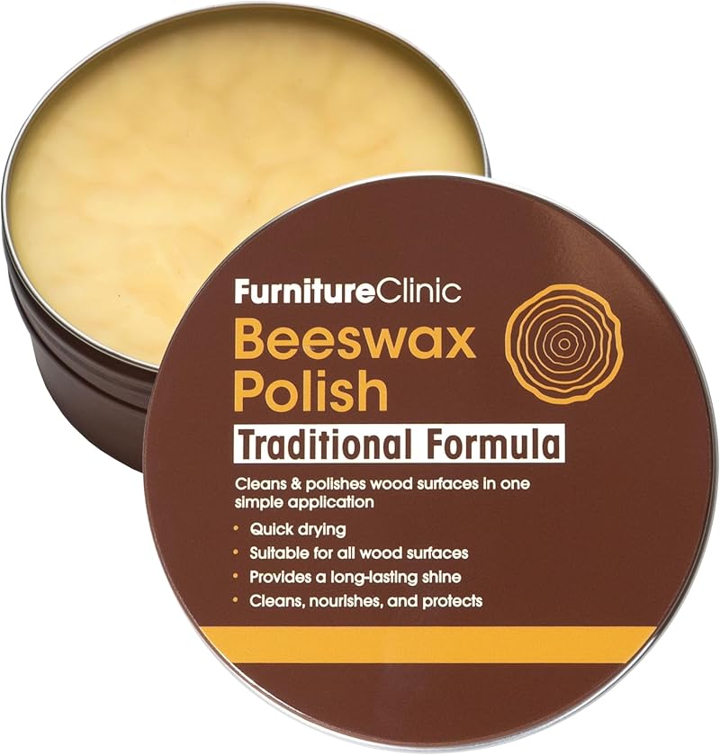 Furniture Clinic Clear Beeswax Polish for Wood & Furniture 200ml