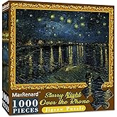 MaxRenard Game 1000 Pieces Jigsaw Puzzle Fine Art Collection Toy Starry Night Over The Rhone by Vincent Willem Van Gogh
