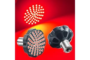 HAISECA 2pcs H arley Davidson 1156 LED Rear Turn Signal Lights Red,Super Bright 60LEDs 2'' 1156 Motorcycle LED Kits for Motor